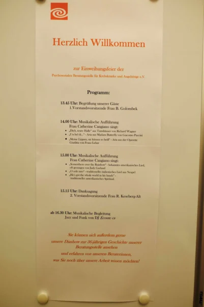 Unser Programm zur Einweihungsfeier
